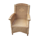 Wicker and bamboo armchair