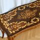 Antique coffee table with floral marquetry, Louis XV style.