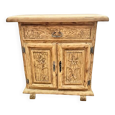 small wooden sideboard with 2 doors