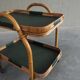 Chariot de service en bambou vintage