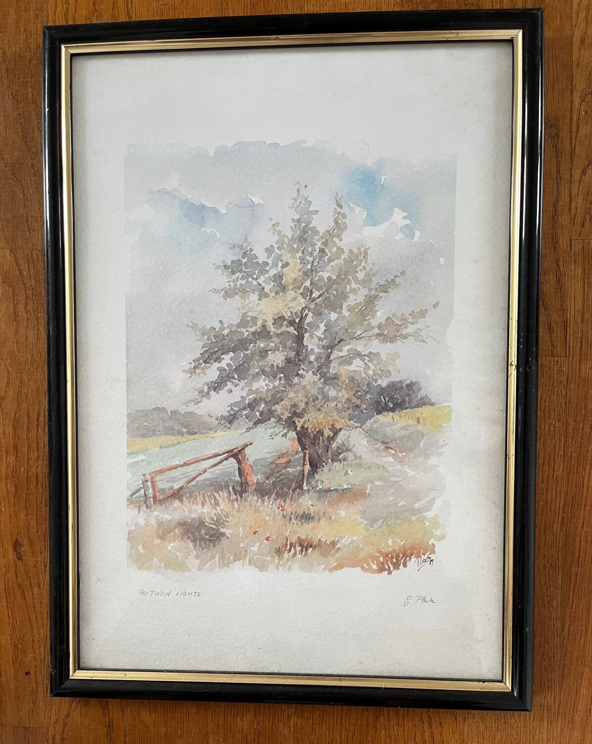 Painting: Lithograph - Autumn Landscape