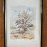 Painting: Lithograph - Autumn Landscape