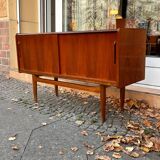 Sideboard two sliding teak doors 60s