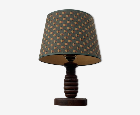 Lampe de chevet en bois tourné ancienne 1940 | Selency
