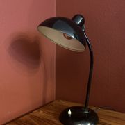 Lampe de bureau noire allemande MidCentury par Kaiser Idell, années 1940