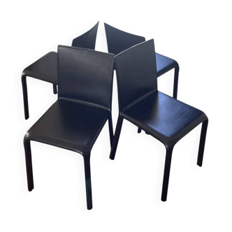 Set of 4 "Alice" Chairs by Bontempi Casa – Leather & Italian Design