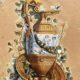 Watercolor XIXth Fountain at Antique Signed H. Lozé