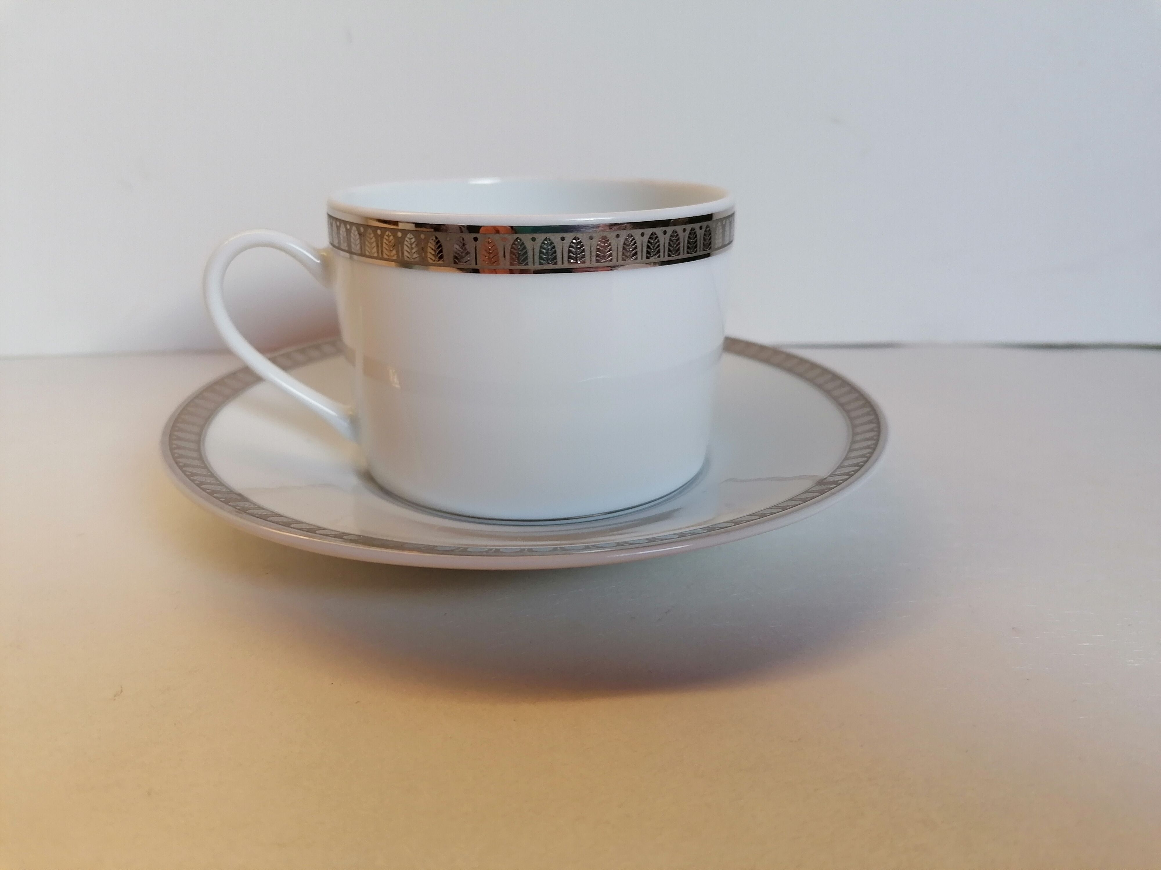 Two teacups and saucers Christofle Malmaison