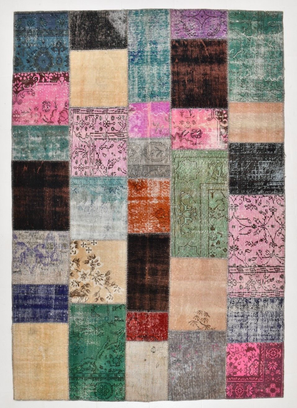 Distressed multicolor turkish rug 299x209 cm