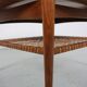 Scandinavian Modern Teak& Rattan Round Coffee Table, 1960's Denmark