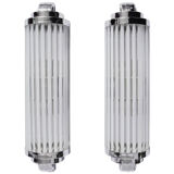 Pair of modernist art-deco wall lamps