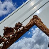 Miroir de Cheminée 19 éme en Bois et Stuk Doré