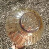 Antique amber glass globe for lighting, lamp, pendant, vintage portable light.