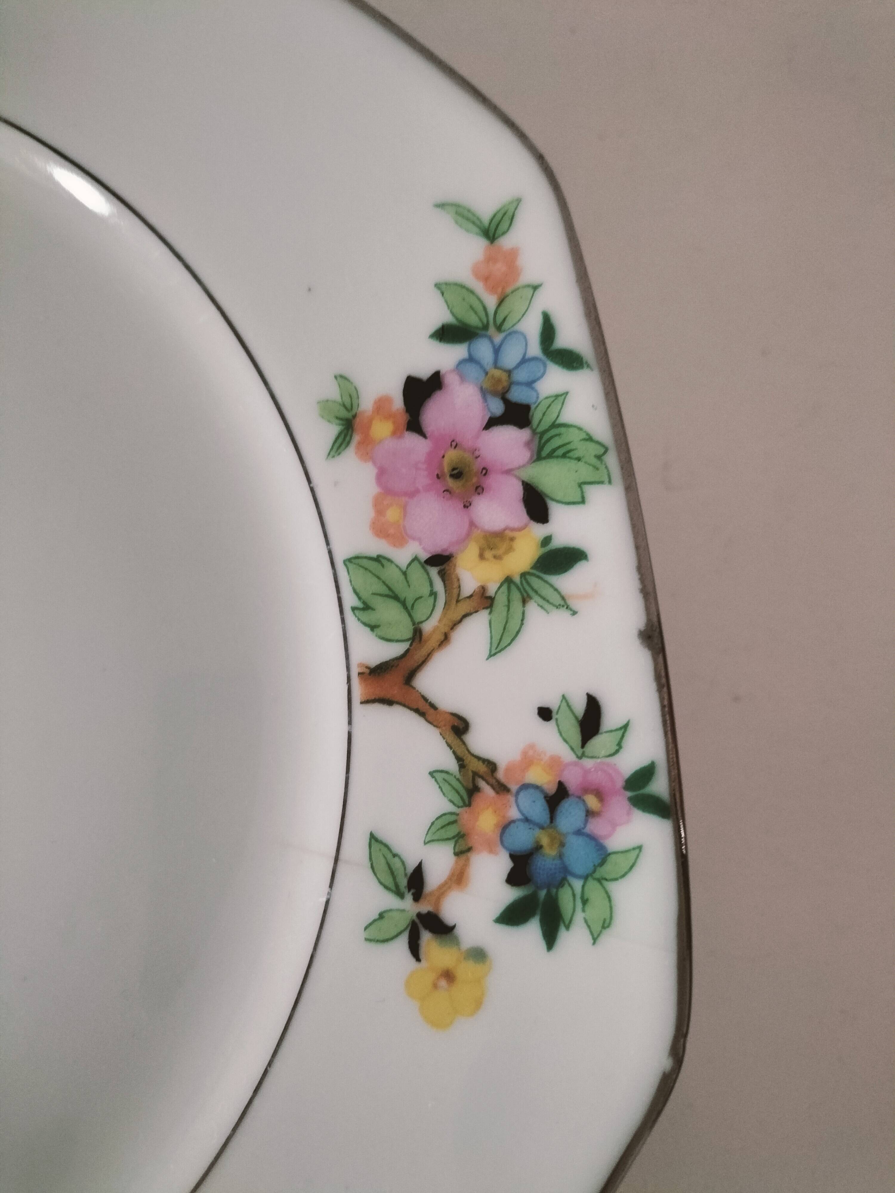 Vierzon porcelain footed plate – Edgar Gaucher, 1950s