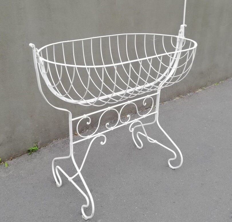 Wrought iron baby bed