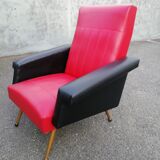 Fauteuil skaï 60s