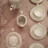 Complete art deco service in Limoges porcelain 12 cups