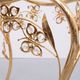 Butterfly brass and Crystal Oval shaped side Table Hollywood Regency 1980s