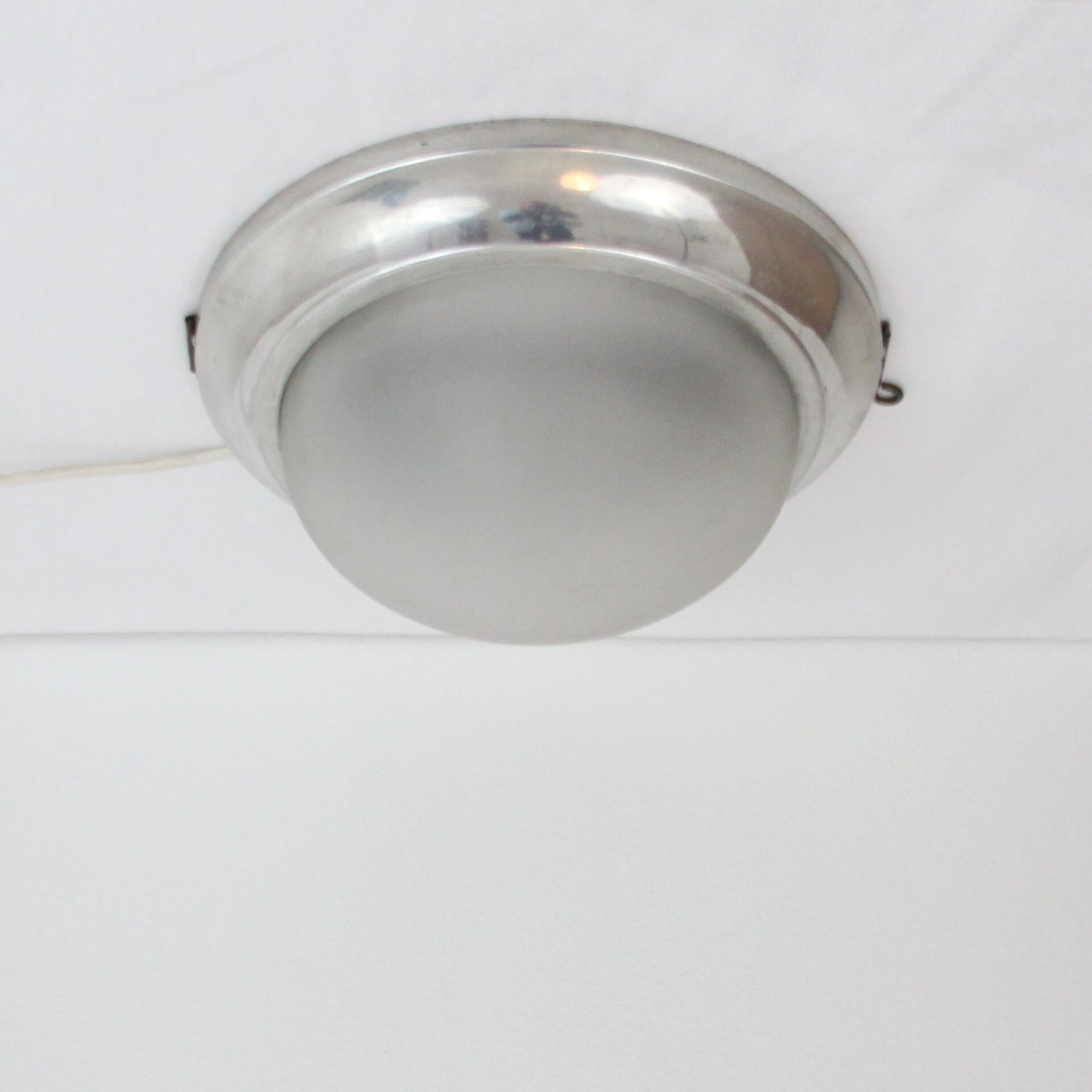 Old wall ceiling light glass and aluminium, decoration