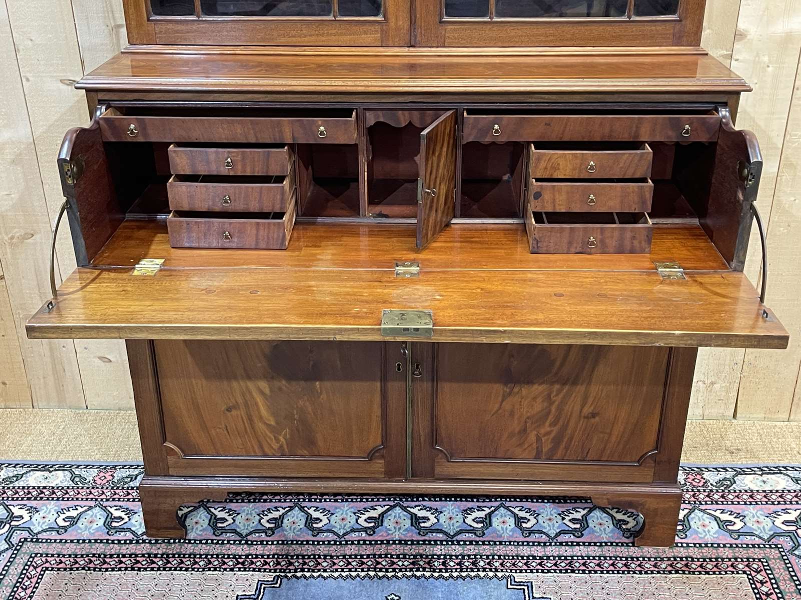 Nineteenth-century English mahogany scriban