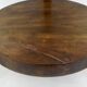 Table basse ronde Art Déco bois foncé & miroir