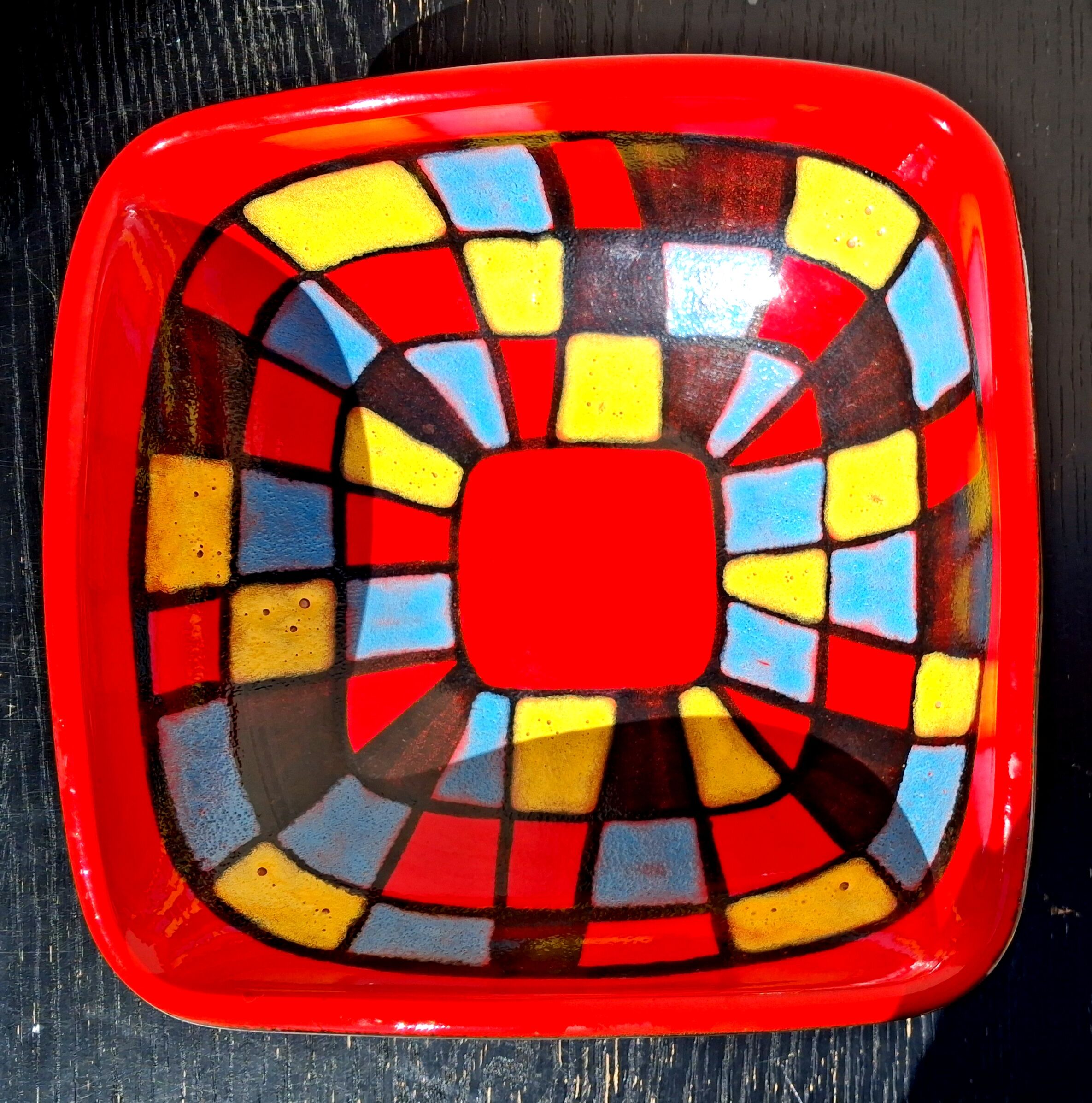 Fruit bowl, vintage seventies design, signed Elchinger.