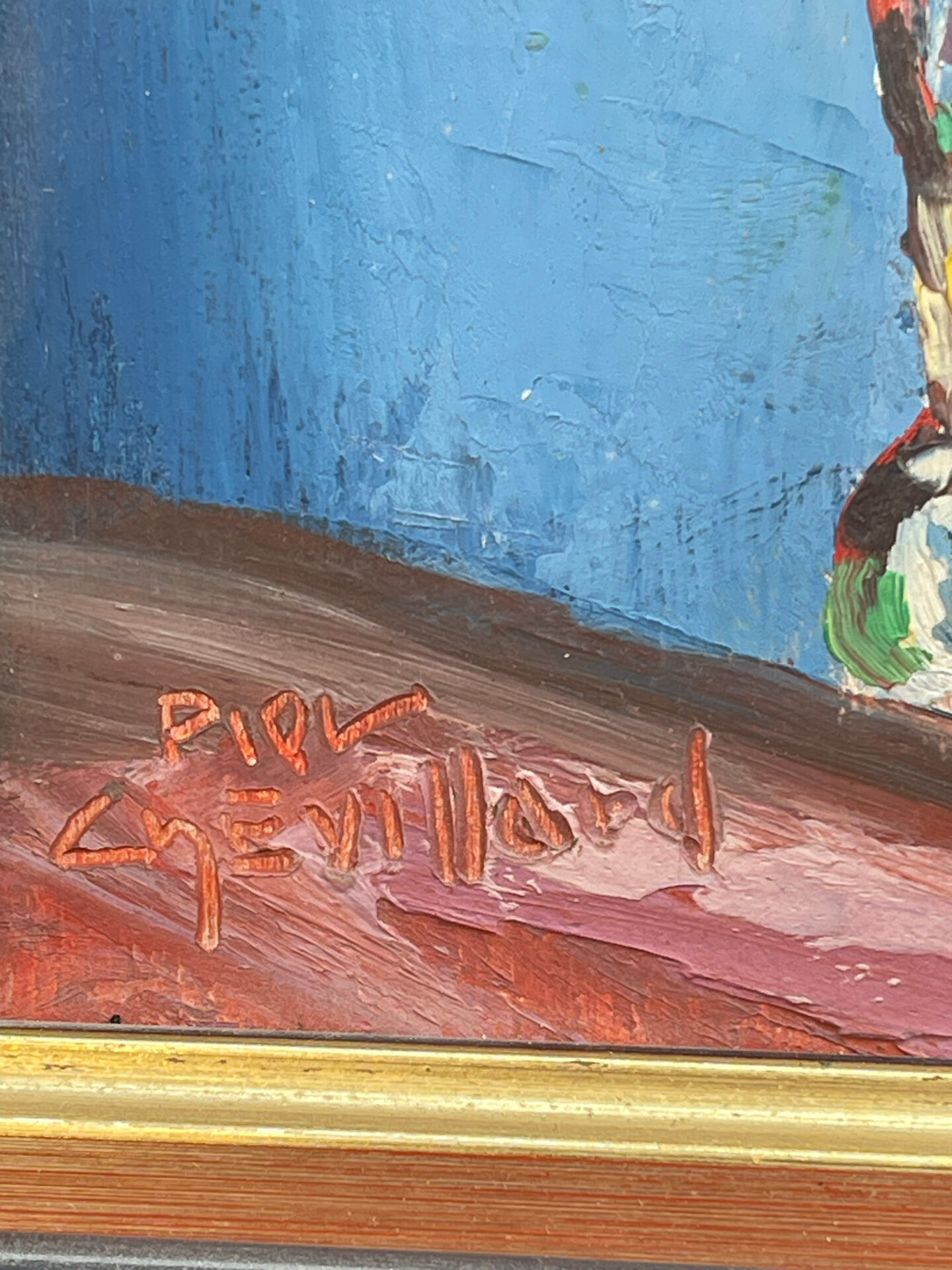 Pierre Chevillard 1973 Huile sur Panneau Jacobée Tableau Signé Daté En
