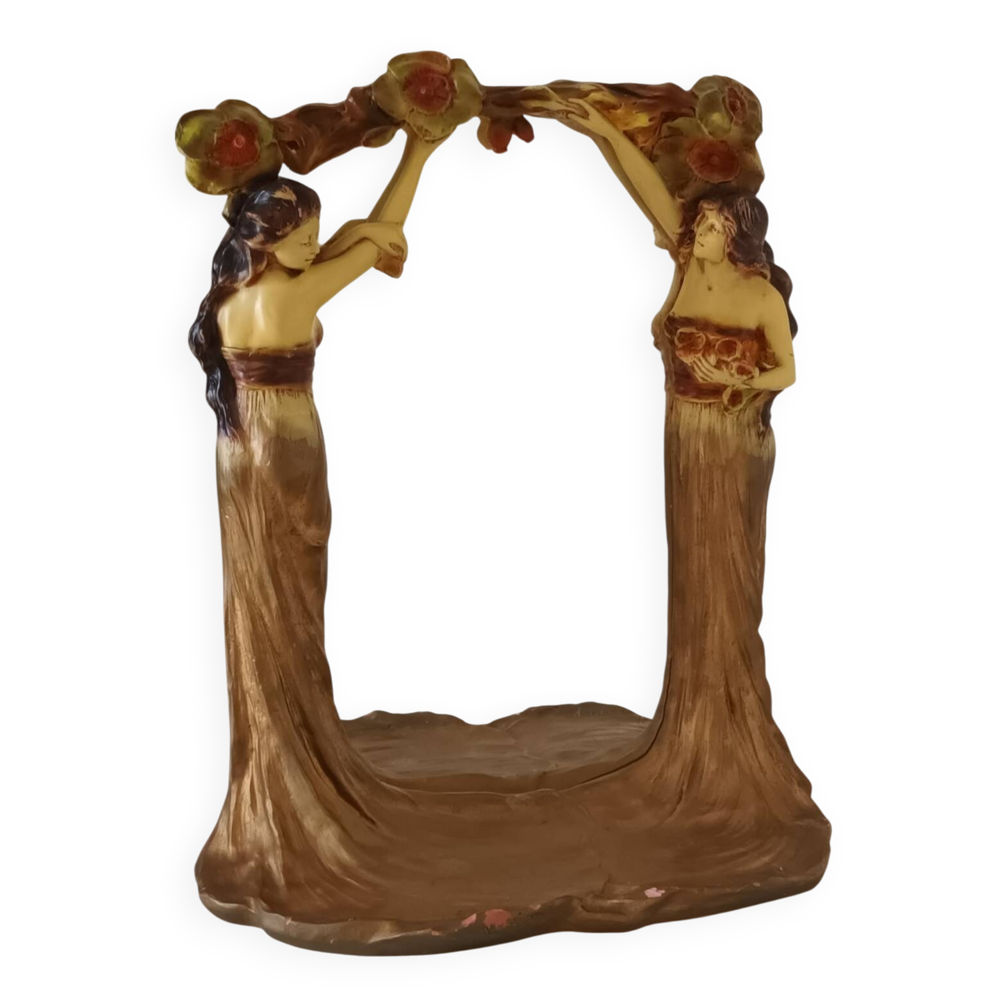 Art Nouveau tabletop mirror