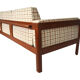 Vintage mid 20th century danish style day sofa, teak, wool upholstery, Scandinavian 1960s