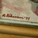 Original vintage still life – vase of flowers