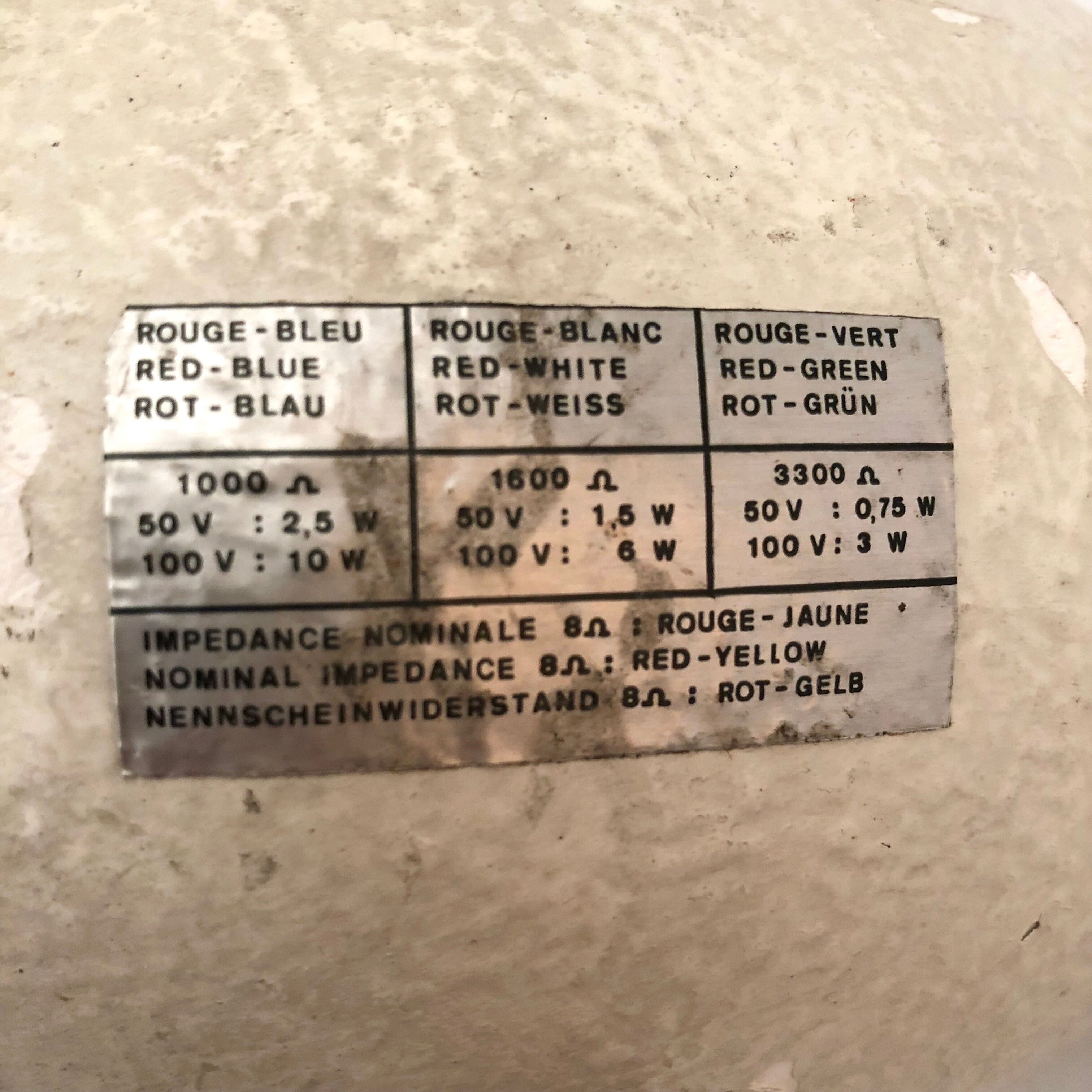 Pair of speakers Elipson model as40, 1960/1970