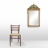 20th Century Napoleon III style mirror in wood with facet cut mirror, France