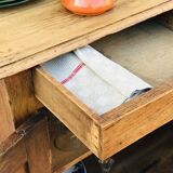 Vintage Parisian sideboard in natural oak