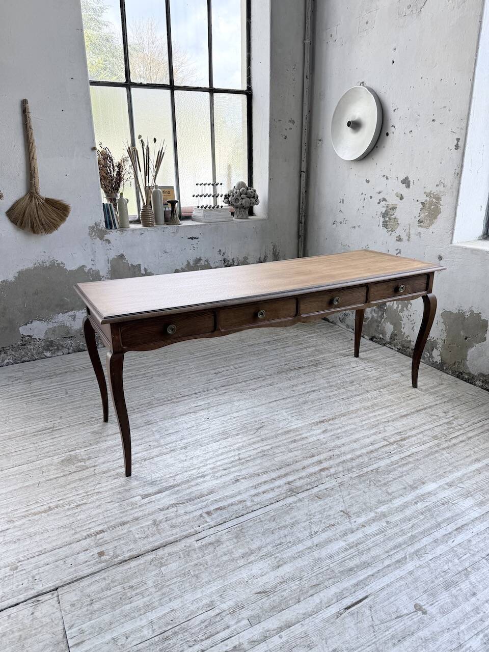 Console bureau en chêne 1960