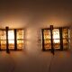 Pair of glass and brass wall lights by Carl Fagerlund 1970
