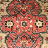 Bold Traditional Indian Area Rug Handmade Oriental Wool Carpet 123x193cm