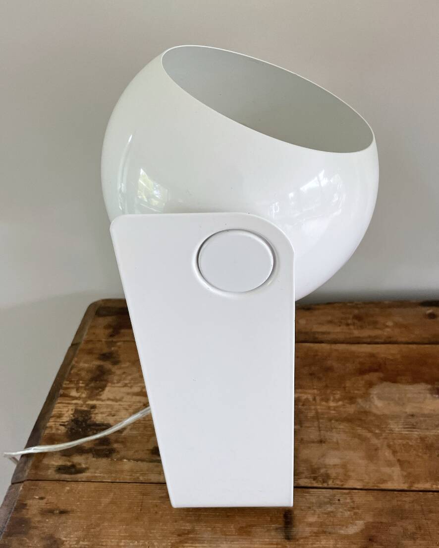 Vintage Table Lamp White Space Age Look Massive 90's design
