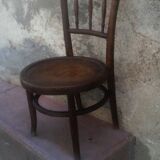 Chaise enfant ancienne en bois courbé