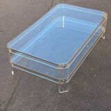 Glass and Plexiglas coffee table 1970
