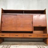 Maurice Pré high sideboard for Lieuvin in teak 1960