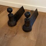 Pop-up Christmas 2022 - Pair of nineteenth cast and bronze chenets