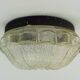 1970s mid century SCONCE or CEILING FIXTURE petal-shaped glass