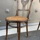 Pair of curved wooden bistro chairs