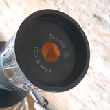 Vintage floor lamp silver-black, 1970