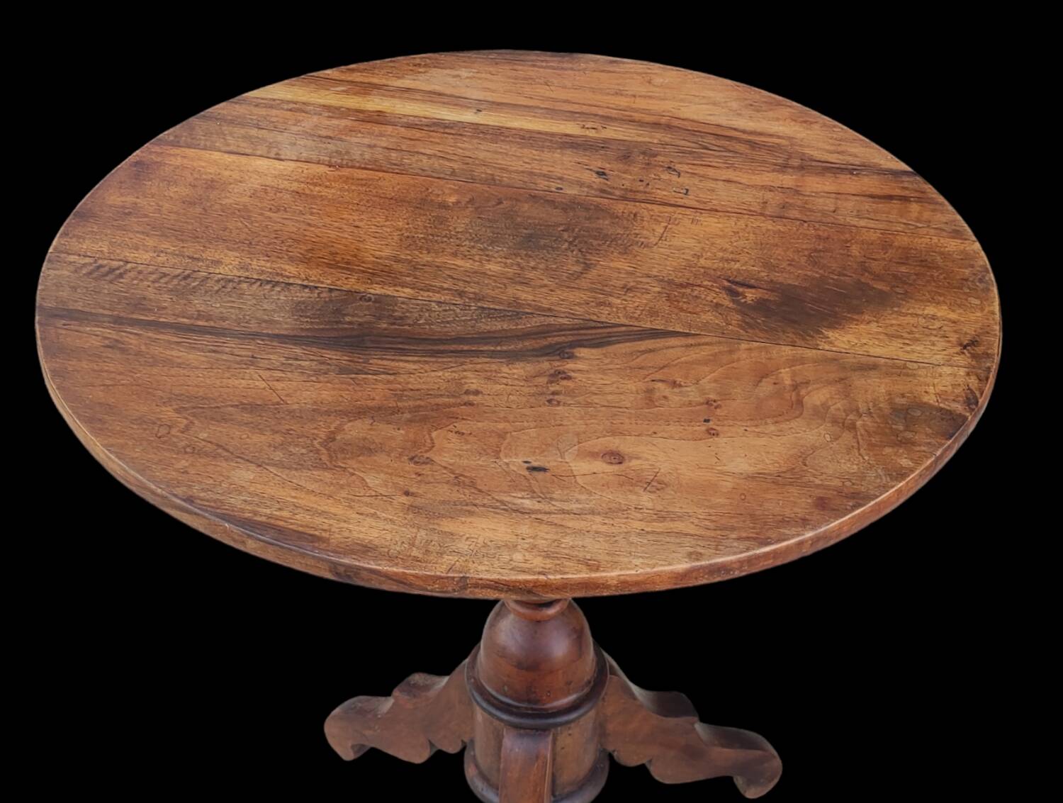 Old solid wood side table