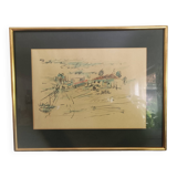 Aquarelle sur papier signé David Handler