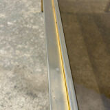 Iron coffee table with glass top