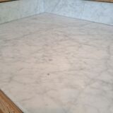 Bathroom cabinet with marble top in Henri II style