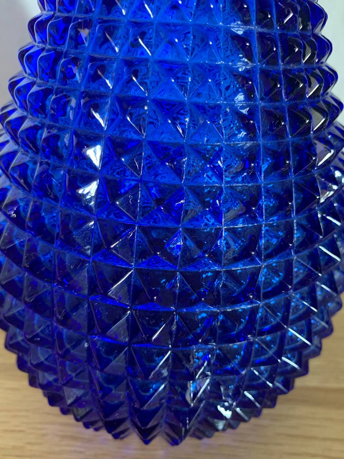 Cobalt blue Empoli glass carafe