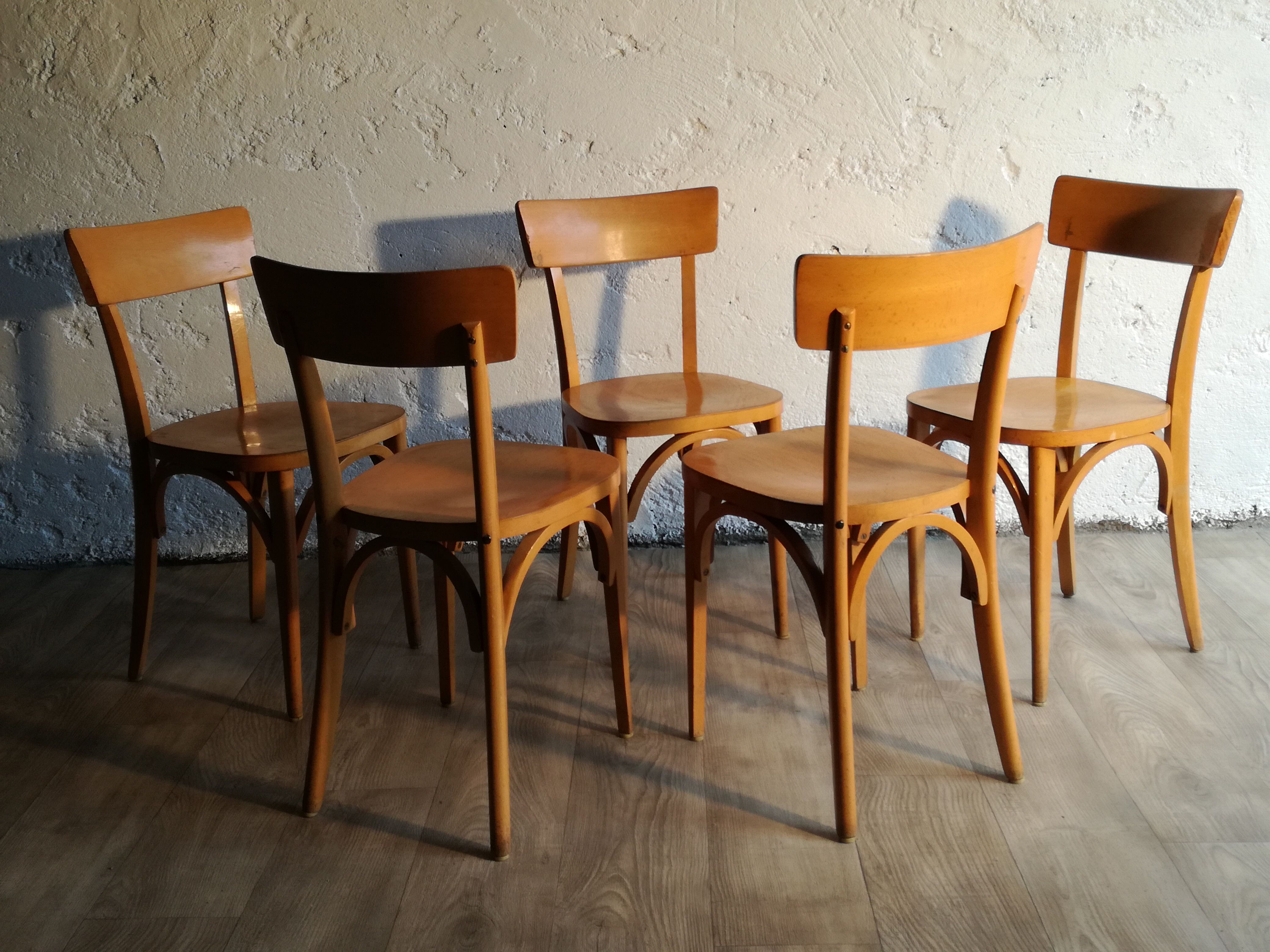 Série de 5 chaises bistrot Stella